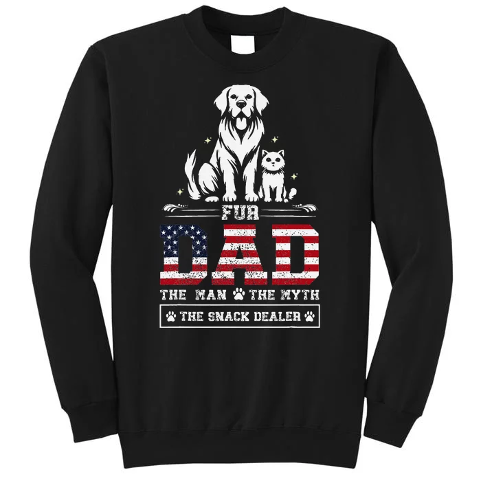 Fur Dad Dog And Cat Lovers FatherS Day Design Tall Sweatshirt