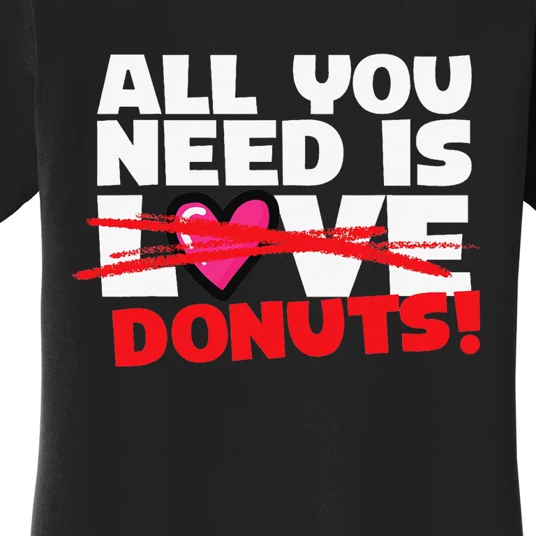 Funny Donut Doughnut Lover All You Need is Donuts Women's T-Shirt