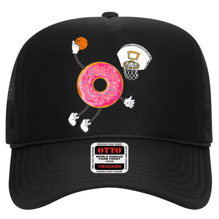 funny Dunking Donut Hole Food Champ High Crown Mesh Trucker Hat