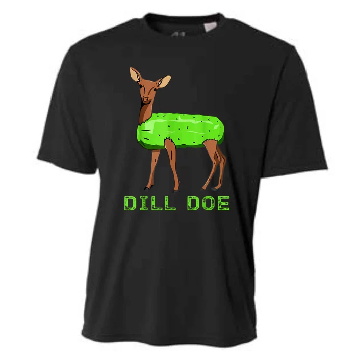 Funny Dill Doe Reindeer Pickles Naughty Dill Pickle Gift Cooling Performance Crew T-Shirt