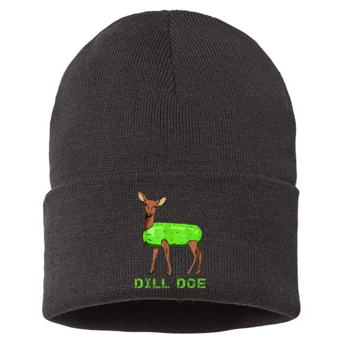 Funny Dill Doe Reindeer Pickles Naughty Dill Pickle Gift Sustainable Knit Beanie