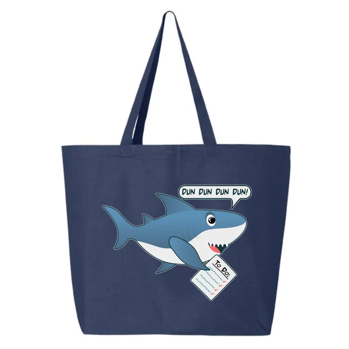 Funny Dun Dun To Do List Shark 25L Jumbo Tote