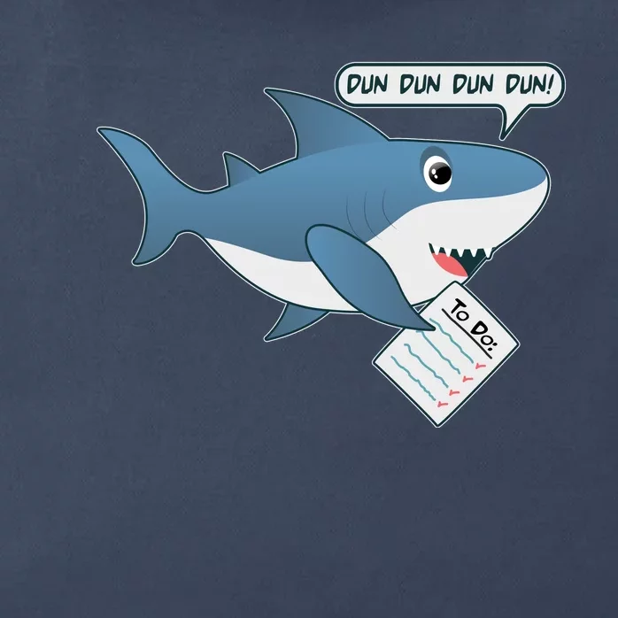 Funny Dun Dun To Do List Shark Zip Tote Bag