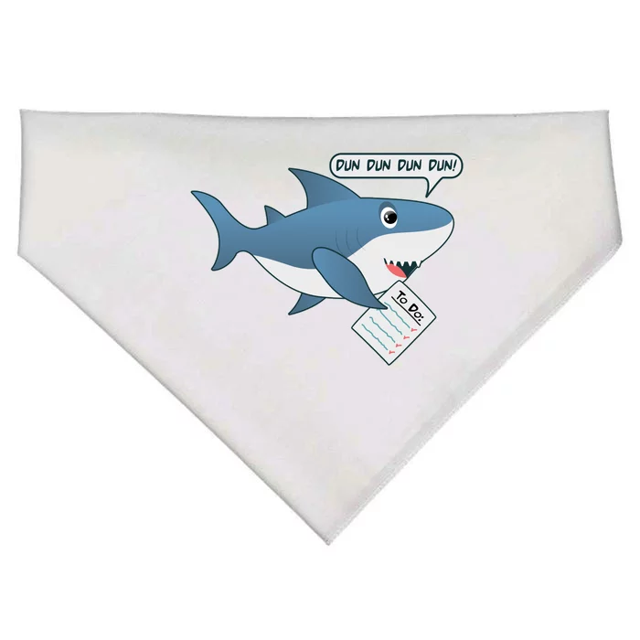 Funny Dun Dun To Do List Shark USA-Made Doggie Bandana