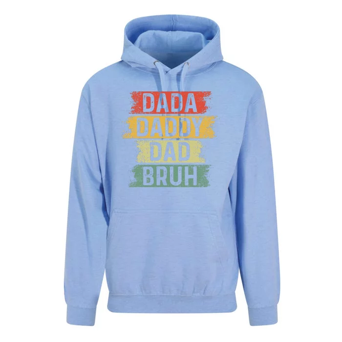 Funny Dada Daddy Dad Bruh Vintage Fathers Day Father Unisex Surf Hoodie