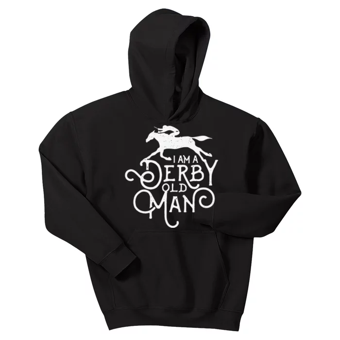 Funny Derby Day Derby Old Man Kentucky Horse Racing Kids Hoodie