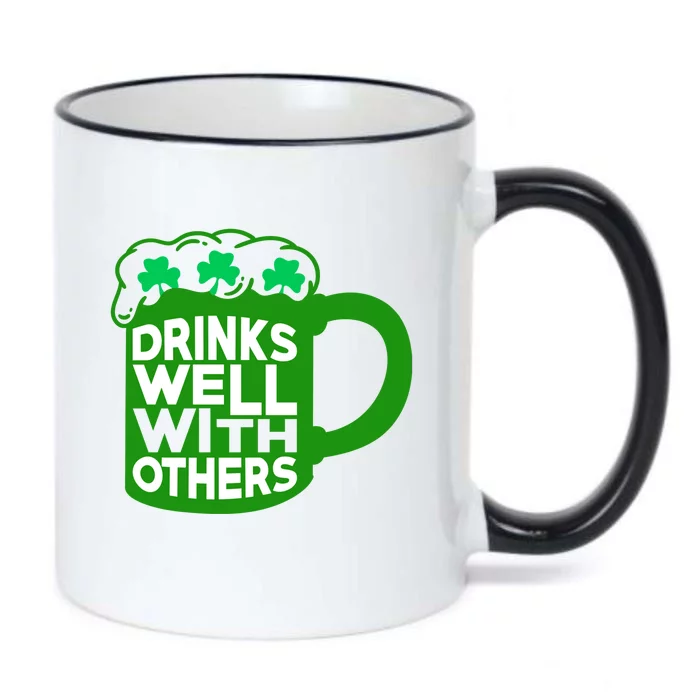 Funny Drinking Drinks Well With Others Black Color Changing Mug