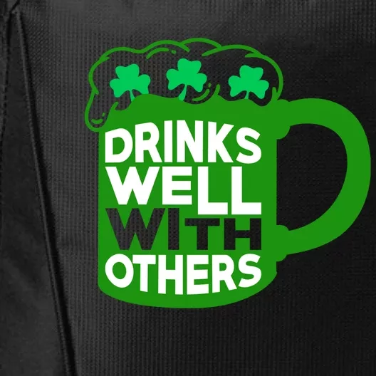 Funny Drinking Drinks Well With Others City Backpack