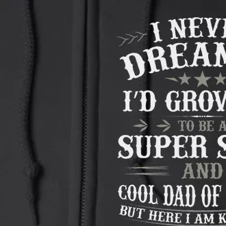 Fathers Day Dad Daughter Matching Father Of 3 Full Zip Hoodie