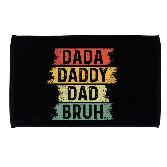 Funny Dada Daddy Dad Bruh Vintage Fathers Day Father Tee Microfiber Hand Towel