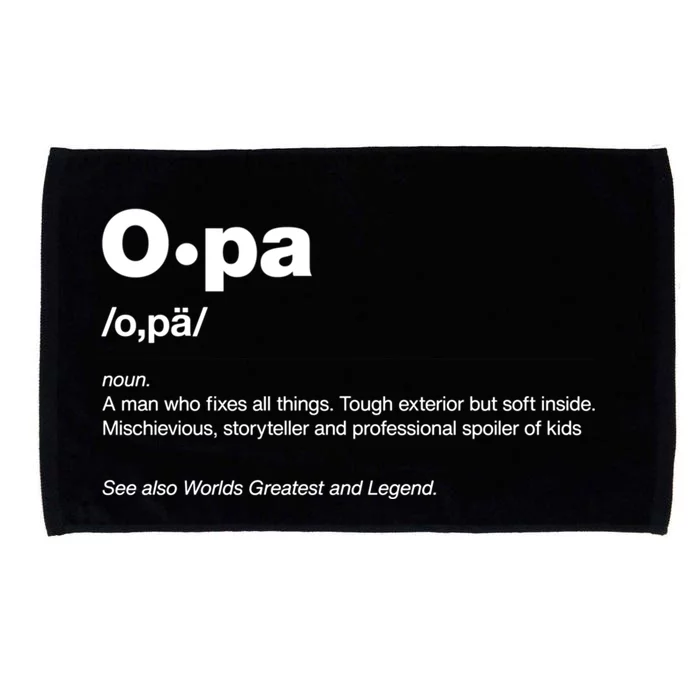 Funny Dictionary Definition Gift Grandpa Opa Gift Microfiber Hand Towel