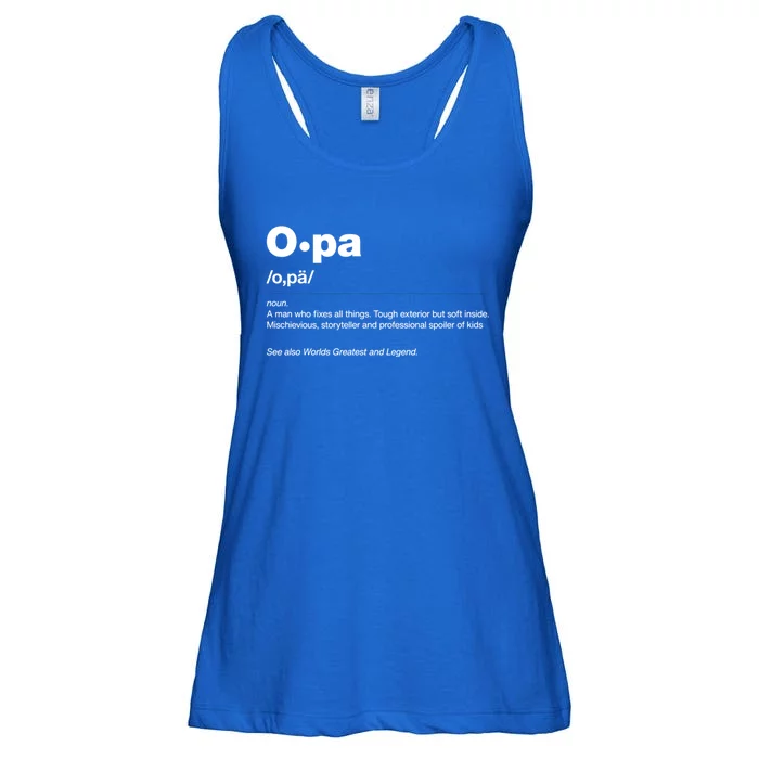 Funny Dictionary Definition Gift Grandpa Opa Gift Ladies Essential Flowy Tank