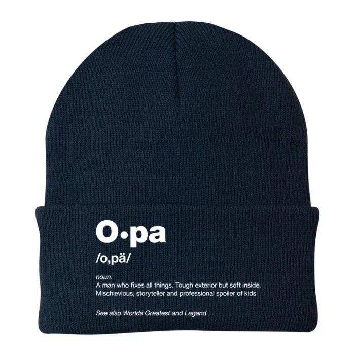 Funny Dictionary Definition Gift Grandpa Opa Gift Knit Cap Winter Beanie