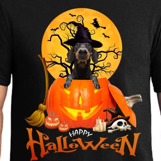 Funny Dachshund Dog Spooky Halloween Pajama Set