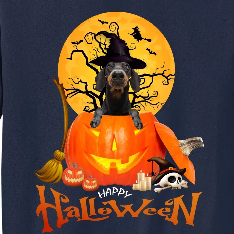 Funny Dachshund Dog Spooky Halloween Tall Sweatshirt