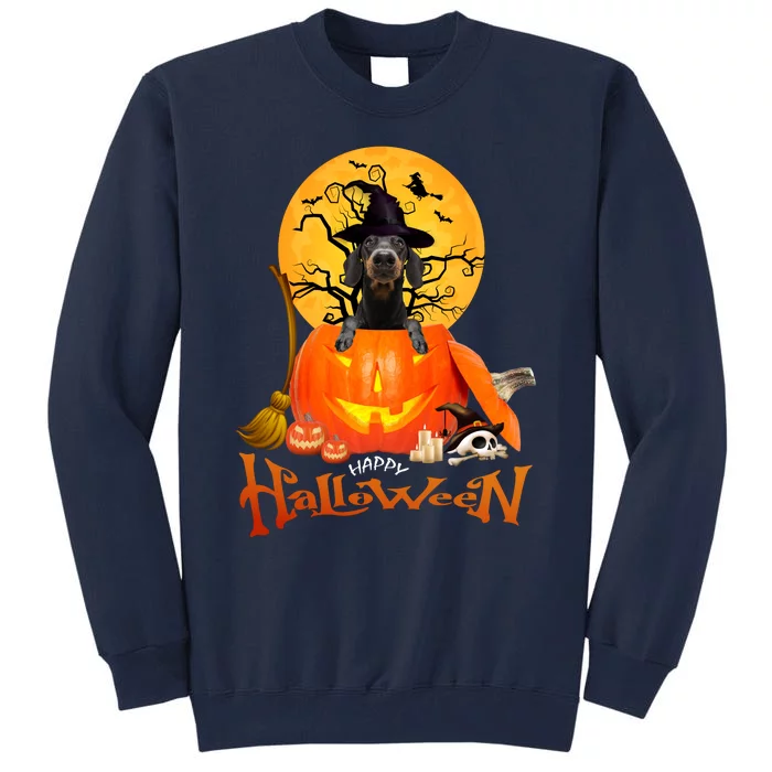 Funny Dachshund Dog Spooky Halloween Tall Sweatshirt