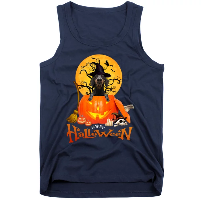 Funny Dachshund Dog Spooky Halloween Tank Top