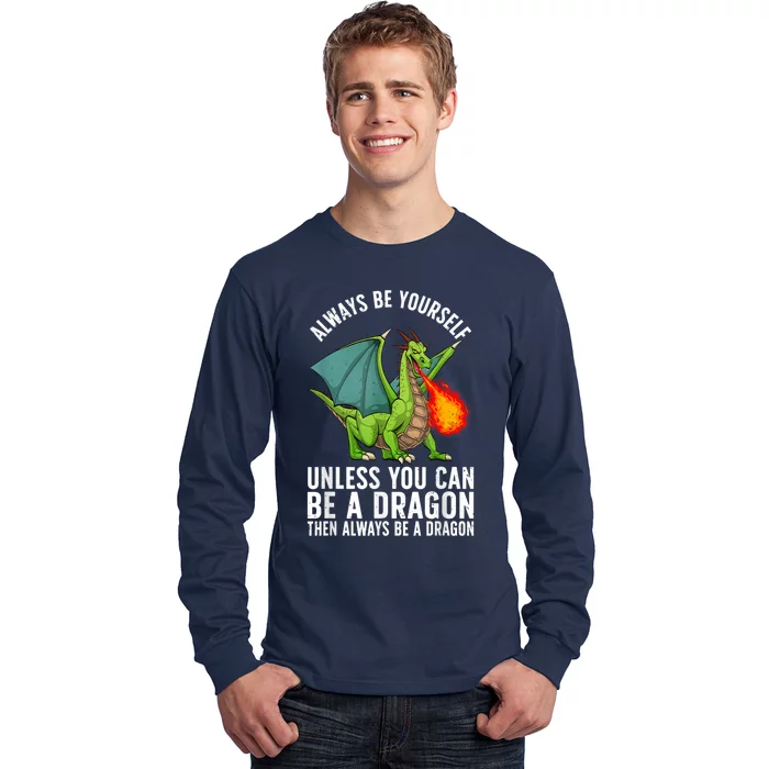 Funny Dragon Design For Men Women Fantasy Dragon Lover Long Sleeve Shirt