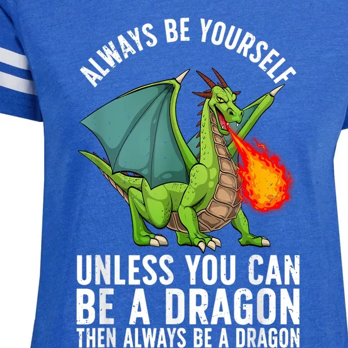 Funny Dragon Design For Men Women Fantasy Dragon Lover Enza Ladies Jersey Football T-Shirt