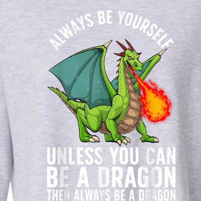 Funny Dragon Design For Men Women Fantasy Dragon Lover Cropped Pullover Crew