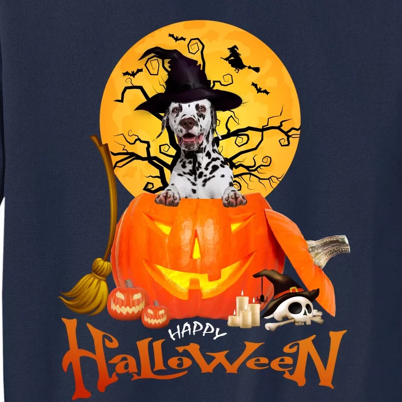 Funny Dalmatian Dog Spooky Halloween Tall Sweatshirt