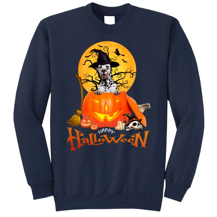 Funny Dalmatian Dog Spooky Halloween Tall Sweatshirt