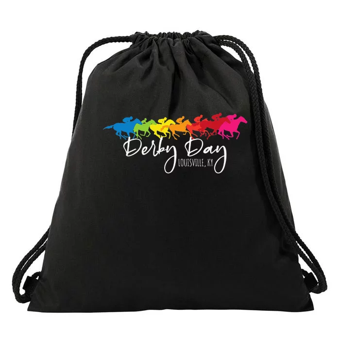 Funny Derby Day Louisville Kentucky Style Horse Racing Drawstring Bag