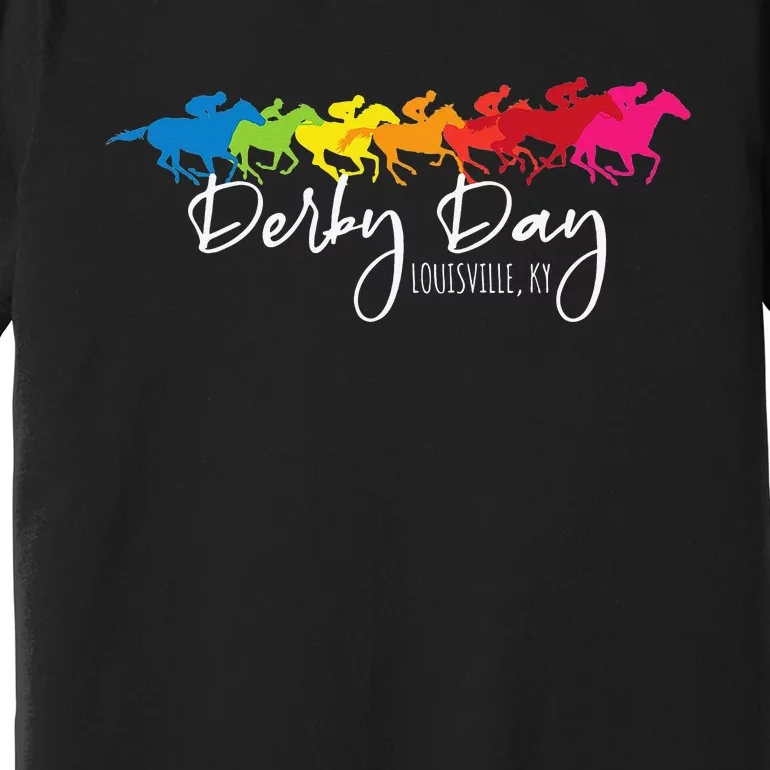 Funny Derby Day Louisville Kentucky Style Horse Racing Premium T-Shirt