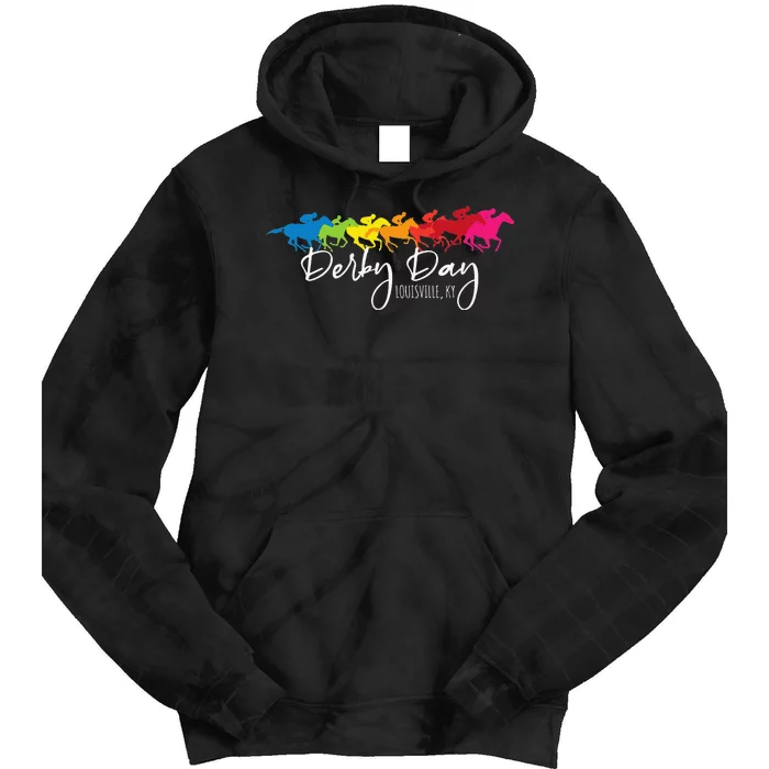 Funny Derby Day Louisville Kentucky Style Horse Racing Tie Dye Hoodie