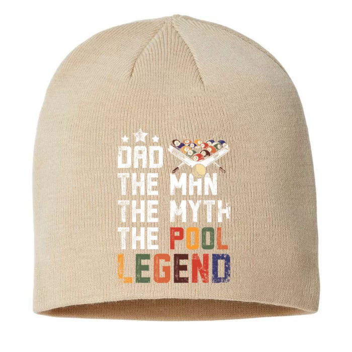 Father's Day Dad The Pool Billiards Legend Gift For Dad 8 1/2in Sustainable Knit Beanie