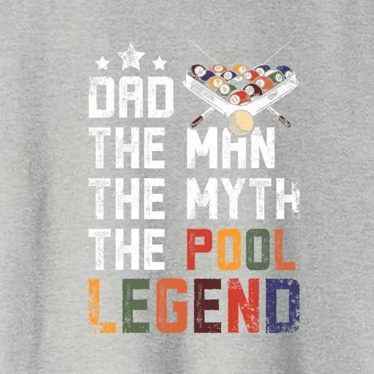 Father's Day Dad The Pool Billiards Legend Gift For Dad Women's Crop Top Tee