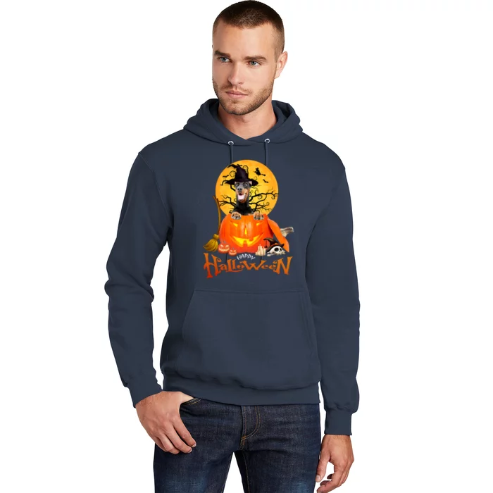 Funny Dobermann Dog Spooky Halloween Hoodie