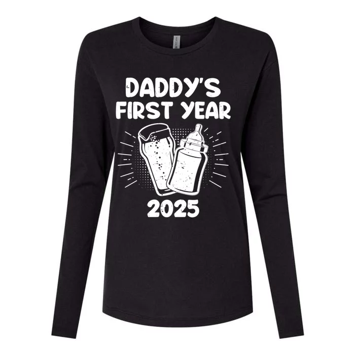 FatherS Day DaddyS First Year 2025 Fathers Great Gift Womens Cotton Relaxed Long Sleeve T-Shirt