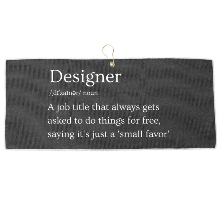 Funny Designer Definition Large Microfiber Waffle Golf Towel