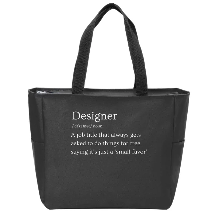 Funny Designer Definition Zip Tote Bag