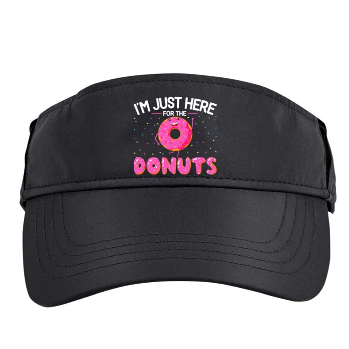 Funny Doughnut Donut Lover Im Just Here For The Donuts Adult Drive Performance Visor