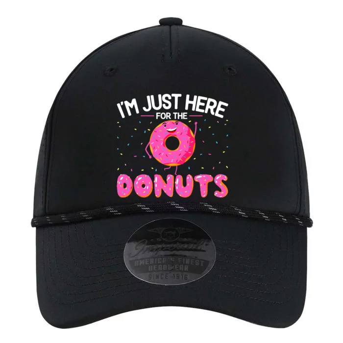 Funny Doughnut Donut Lover Im Just Here For The Donuts Performance The Dyno Cap