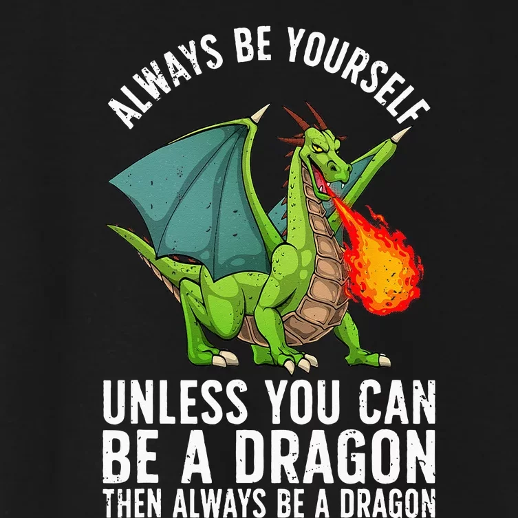 Funny Dragon Design For Men Women Kids Fantasy Dragon Lover Women's Crop Top Tee