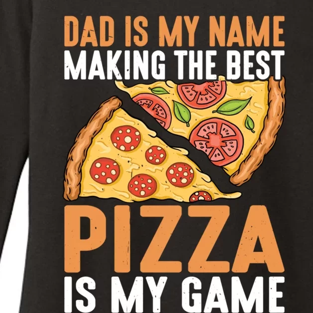 Fathers Day Dad Best Pizza Is My Game Pizza Making Meaningful Gift Womens CVC Long Sleeve Shirt