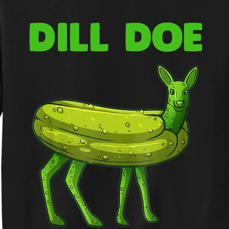 Funny Dill Doe Women Deer Green Dill Pickle Veggie Lover Tall Sweatshirt