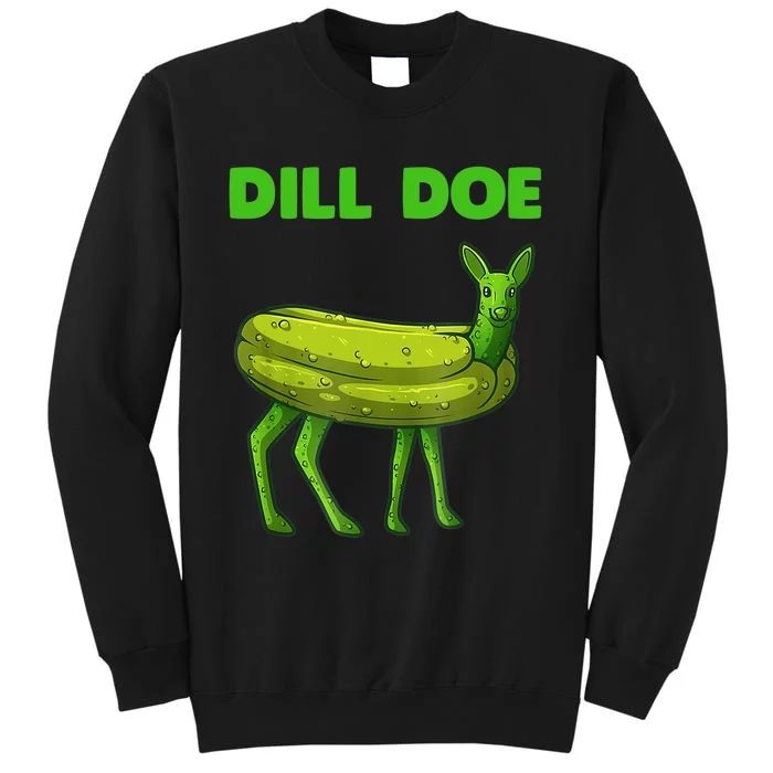 Funny Dill Doe Women Deer Green Dill Pickle Veggie Lover Tall Sweatshirt