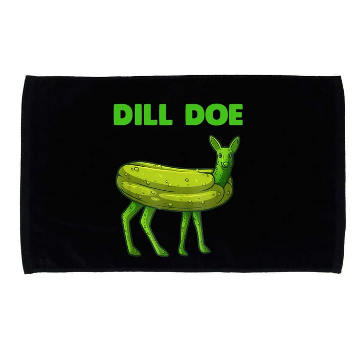 Funny Dill Doe Women Deer Green Dill Pickle Veggie Lover Microfiber Hand Towel