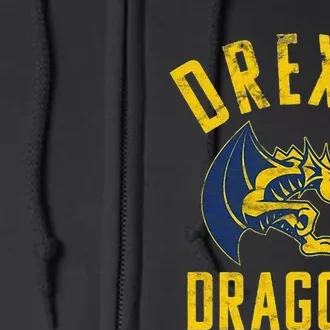 Funny Drexel Dragons Large Full Zip Hoodie