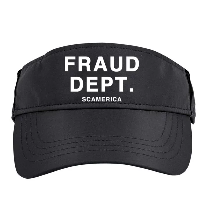 Fraud Dept Deptarment Scamerica Adult Drive Performance Visor