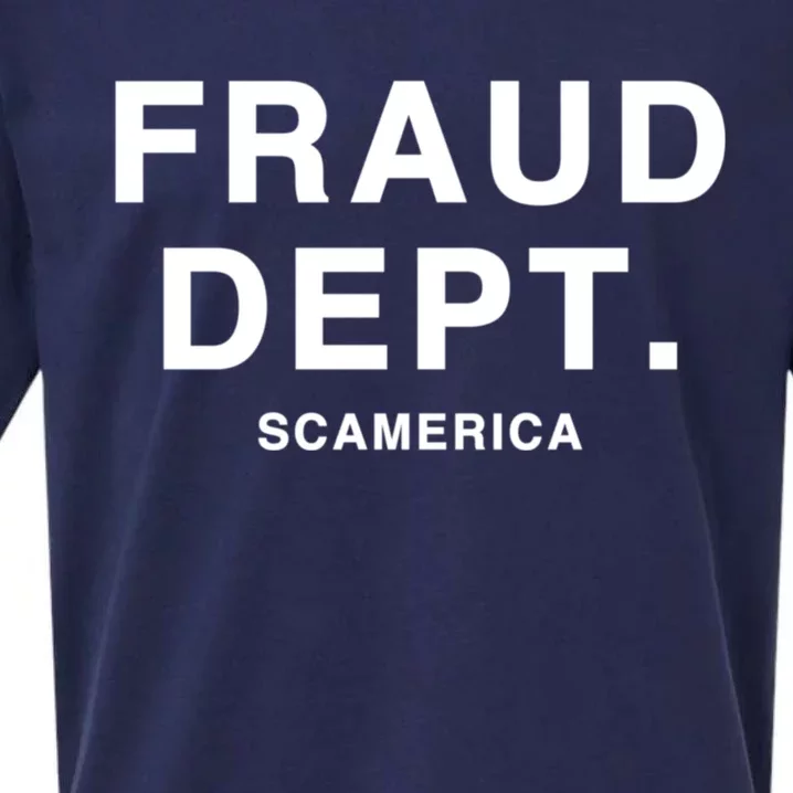 Fraud Dept Deptarment Scamerica Sueded Cloud Jersey T-Shirt