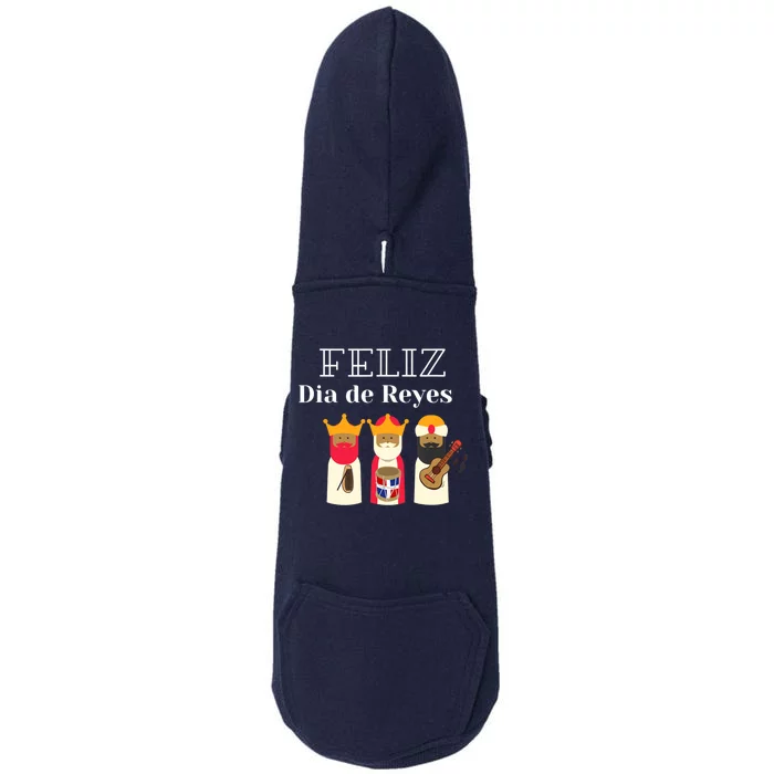 Feliz Día De Los Reyes Dominicanos Doggie 3-End Fleece Hoodie