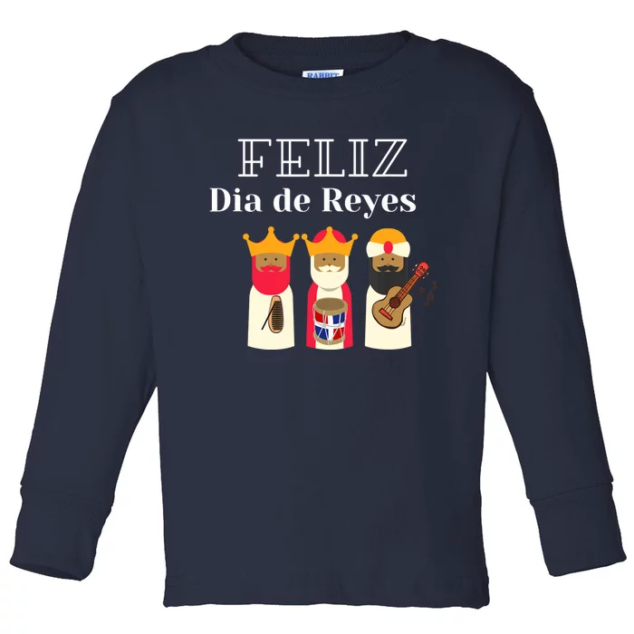 Feliz Día De Los Reyes Dominicanos Toddler Long Sleeve Shirt