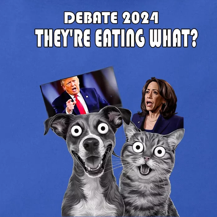 Funny Debate Election 2024 Pets Dog Cat TheyRe Eating What Zip Tote Bag