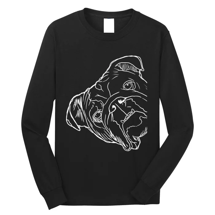 Funny Dog English Bulldog Long Sleeve Shirt