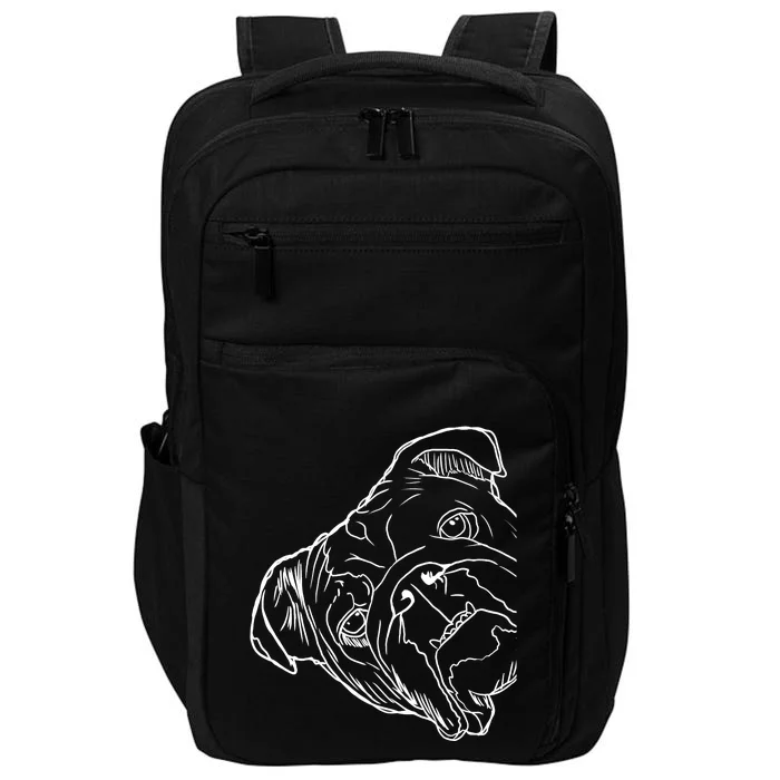 Funny Dog English Bulldog Impact Tech Backpack